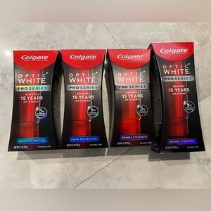 4 NEW Colgate Optic White-Pro Series toothpaste!